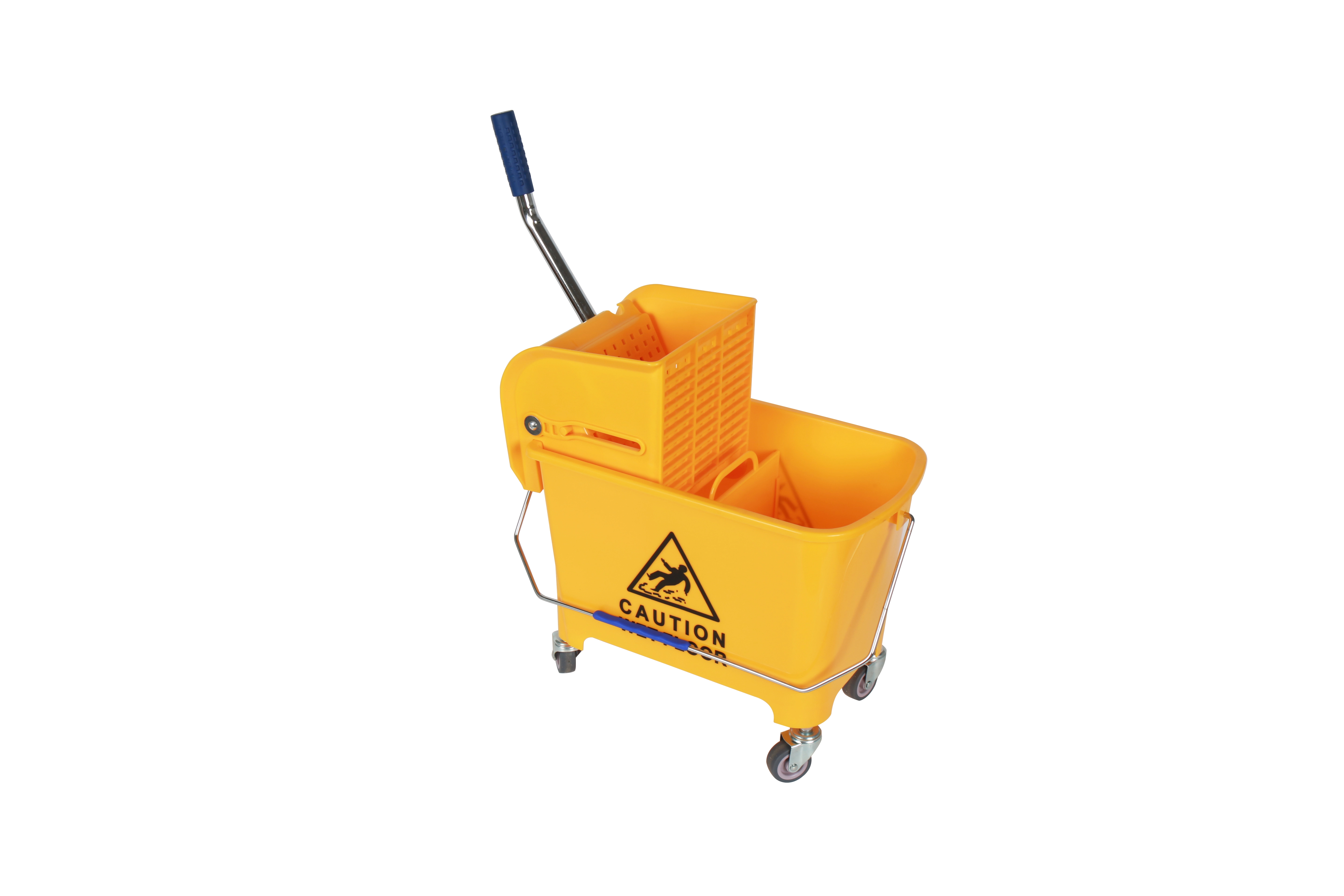 Ведро на колесах 20 л, желтое, пластиковый отжим - H0110(Y)