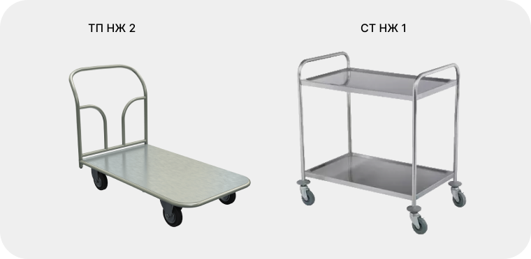 Тележка из нержавеющей стали