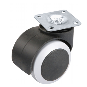 43050S - Мебельное серое колесо 50 мм на площадке