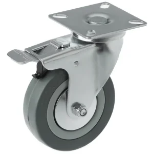 SCgb 42 - Аппаратное колесо 100 мм (площадка, поворотн., тормоз, подш. скольж.)